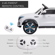 Load image into Gallery viewer, Benz EQC 400 12V Kids Electric Ride On Car - White
