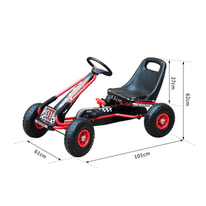 Pedal Go Kart W/EVA Wheels-Red/Black