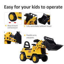 Load image into Gallery viewer, Ride-On Bulldozer Digger Tractor Pulling Cart Pretend Play Construction Truck
