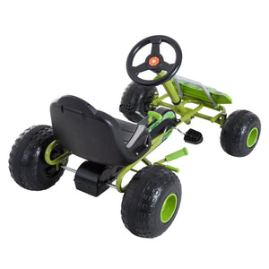 Kids Pedal Go Kart W/Adjustable Seat-Green