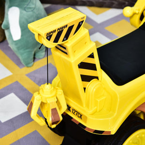 Kids Ride-On Digger Bulldozer - Yellow