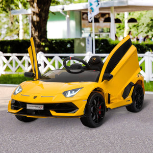 Lamborghini SVJ 12V Electric Ride on Car - Yellow