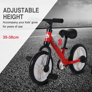 Toddlers Removable Stabiliser Balance Bike -  Red