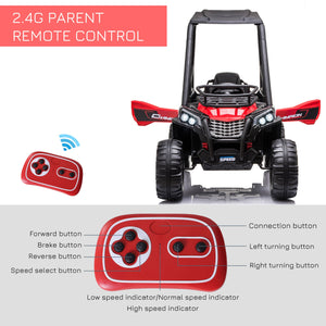 12V Kids Electric Ride On Car Off-road - RED