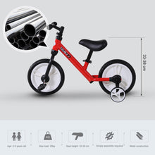 Load image into Gallery viewer, Toddlers Removable Stabiliser Balance Bike -  Red
