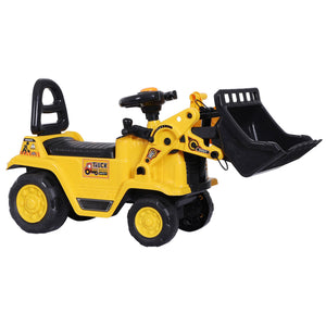 Ride-On Bulldozer Digger Tractor Pulling Cart Pretend Play Construction Truck