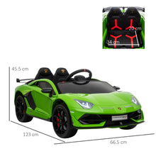 Load image into Gallery viewer, Lamborghini SVJ 12V Electric Ride on Car - Green
