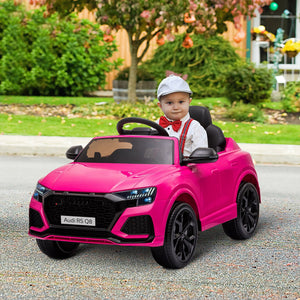 Audi RS Q8 6V Kids Electric Ride on Cars with Remote USB MP3 Bluetooth Pink