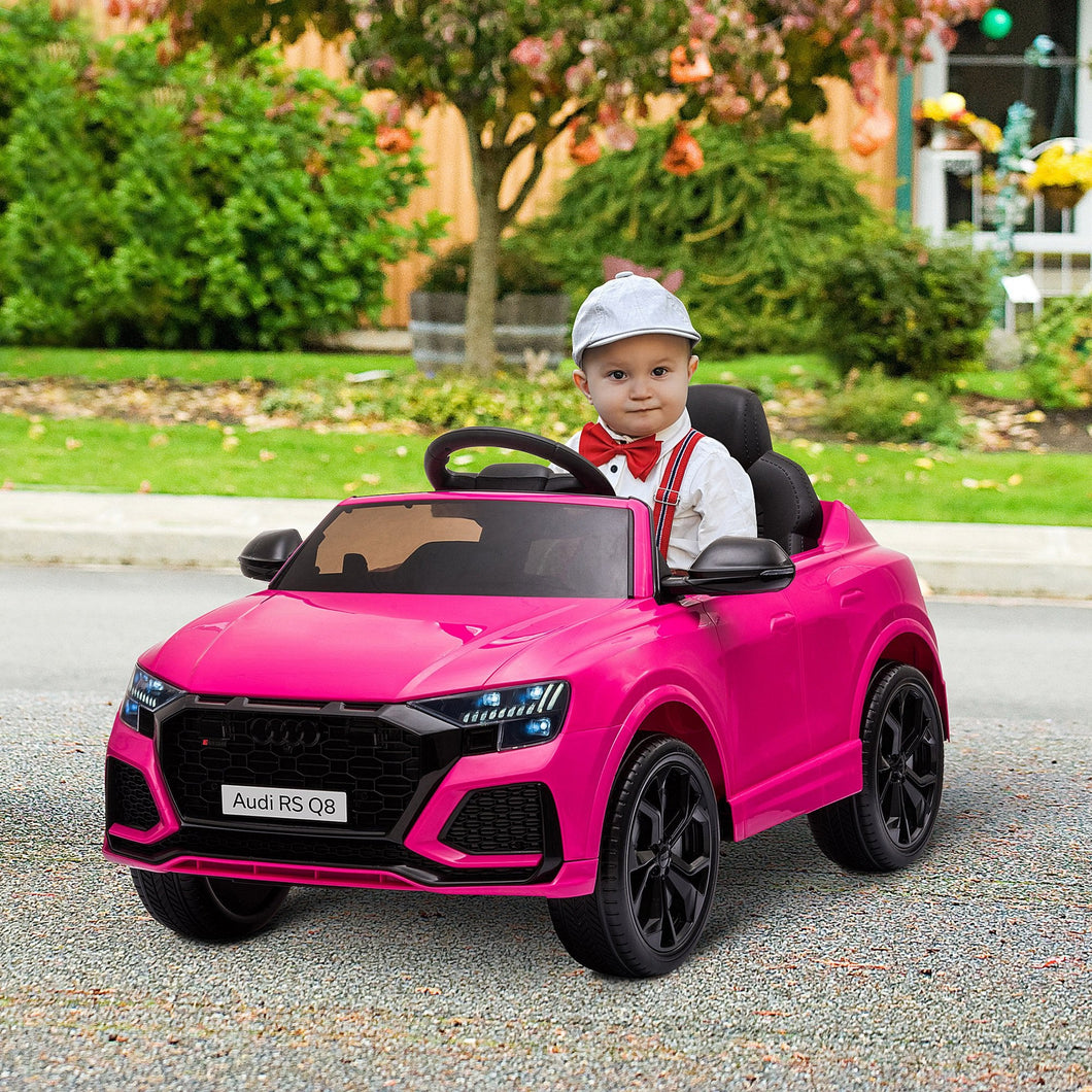 Audi RS Q8 6V Kids Electric Ride on Cars with Remote USB MP3 Bluetooth Pink