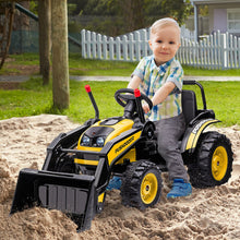 Load image into Gallery viewer, Kids Digger Ride On Excavator 6V Battery Tractor Music Headlight Yellow
