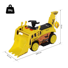 Load image into Gallery viewer, Kids Ride-On Digger Bulldozer - Yellow
