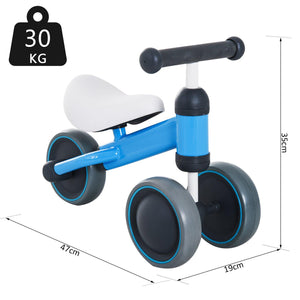 Toddler Plastic No-Pedal Walking Balance Bike Blue