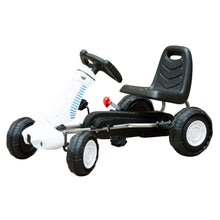 Load image into Gallery viewer, Pedal Go Kart W/Rubber Wheels-White/Black
