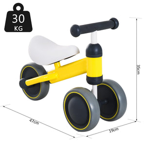 Toddler Plastic No-Pedal Walking Balance Bike Yellow