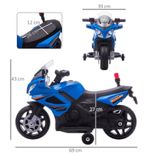 Load image into Gallery viewer, Kids 6V Electric Pedal Motorcycle Ride-On Toy Battery 18-48 months Blue
