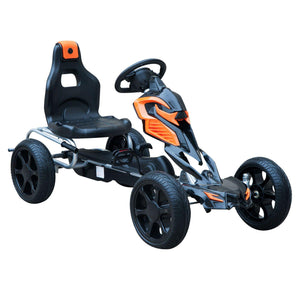 Kids Ride On Pedal Go Kart -Orange/Black