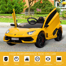 Load image into Gallery viewer, Lamborghini SVJ 12V Electric Ride on Car - Yellow
