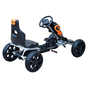 Kids Ride On Pedal Go Kart -Orange/Black