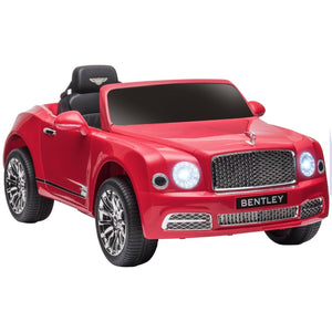 Kids Electric Ride On Car with Parent Remote, 12V Battery Powered Toy Car with Music Horn Lights MP3 Suspension Wheels for 37-72 Months - Red