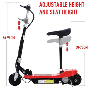 Kids Foldable E-Scooter W/Brake Kickstand-Red