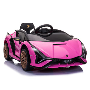 Lamborghini 12V Kids Electric Ride On Car Toy with Remote Control Pink