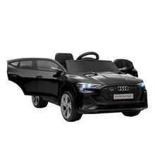 Load image into Gallery viewer, Electric  Audi E-tron Ride-On Sports Car, 12V Two Motors Battery Powered Toy w/ Remote Control, Lights, Music, Horn - Black
