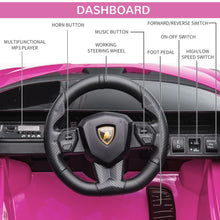 Load image into Gallery viewer, Lamborghini 12V Kids Electric Ride On Car Toy with Remote Control Pink
